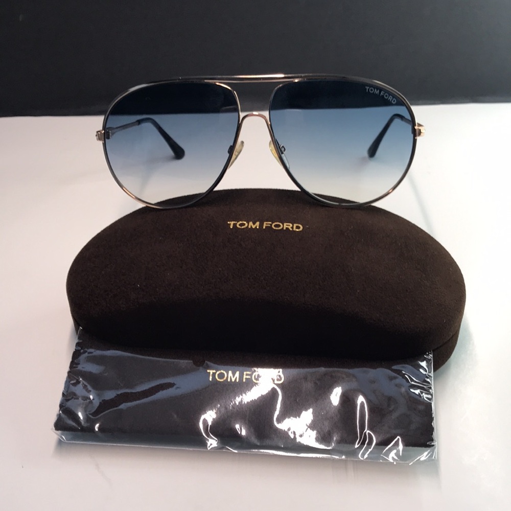 - Tom Ford Aviator Sunglasses with Blue Lenses
